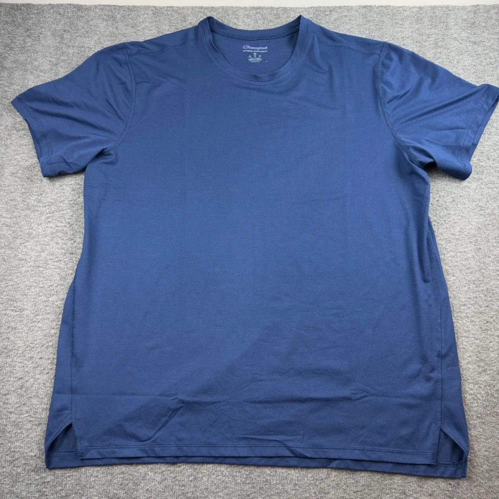 Champion T-Shirt Men's XL Blue Short Sleeve Performance Mesh Top CHP160 AN - Picture 1 of 6